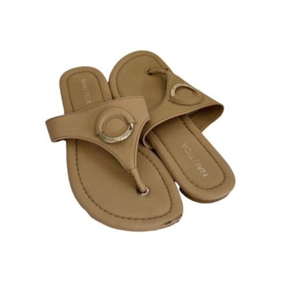 Nautica Woman’s Size 7-7.5 Tan Thing Sandals